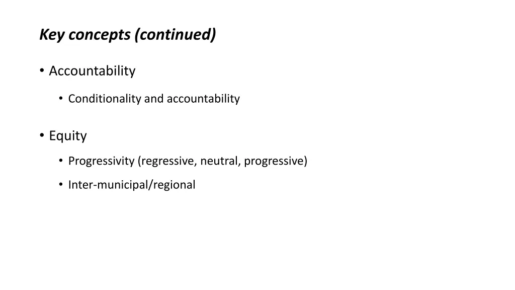 key concepts continued