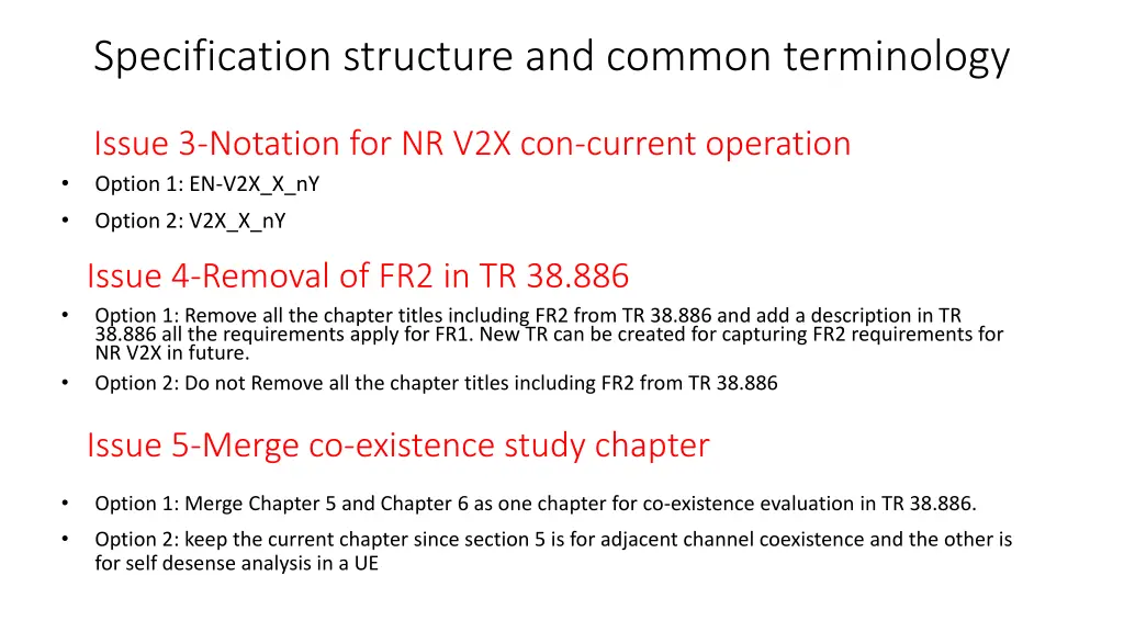 specification structure and common terminology 1