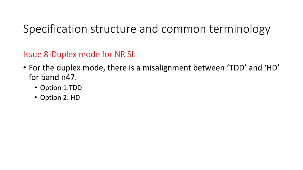 specification structure and common terminology 3