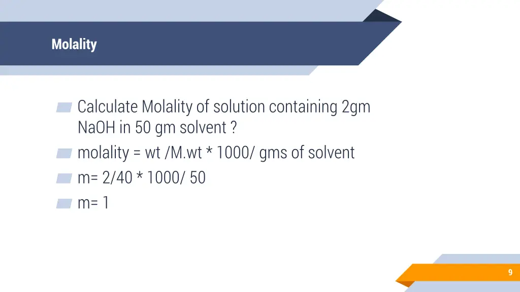molality