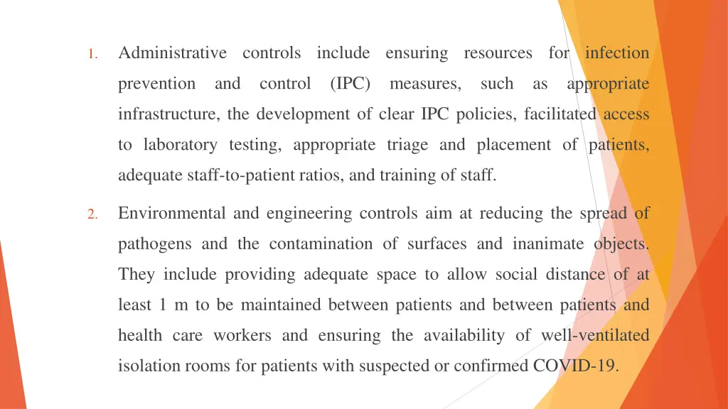 administrative controls include ensuring