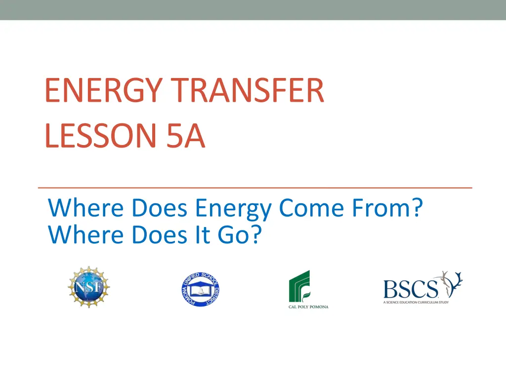 energy transfer lesson 5a