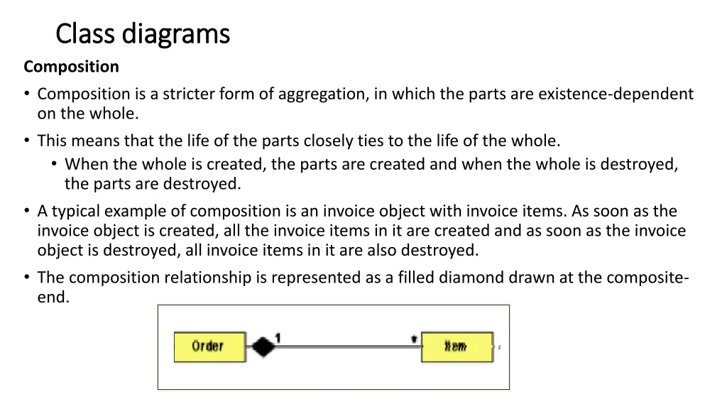 class diagrams class diagrams composition