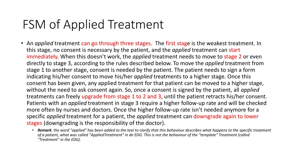 fsm of applied treatment