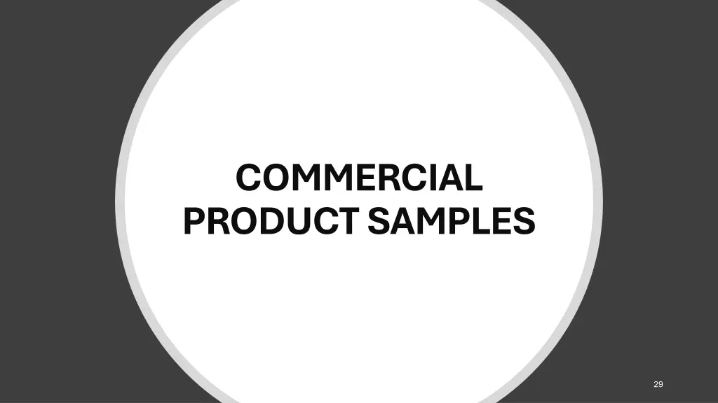 commercial product samples