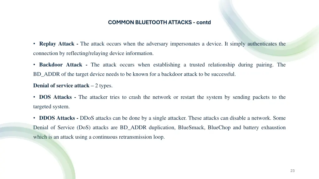 common bluetooth attacks contd 1