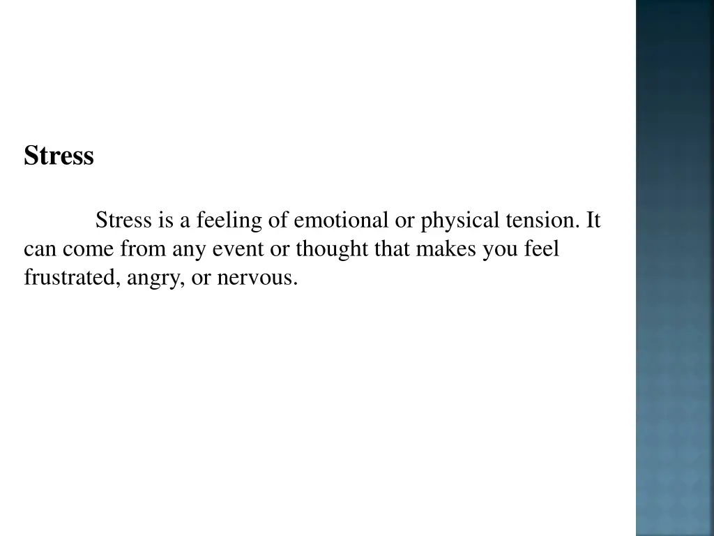stress