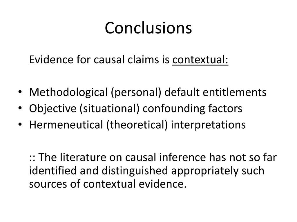 conclusions