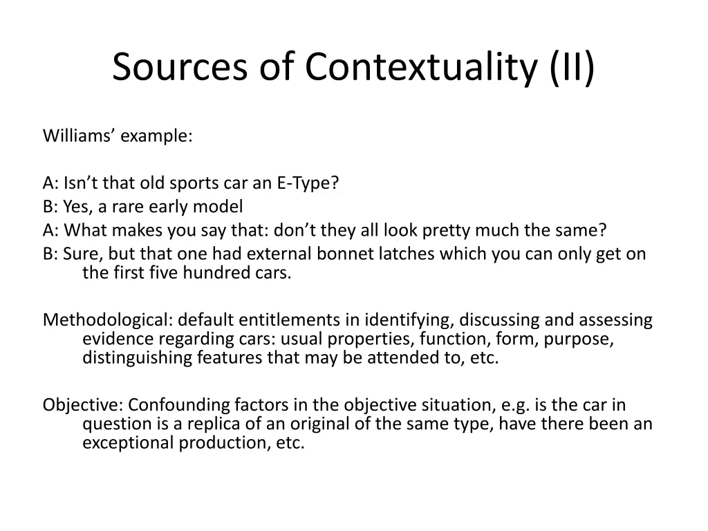 sources of contextuality ii