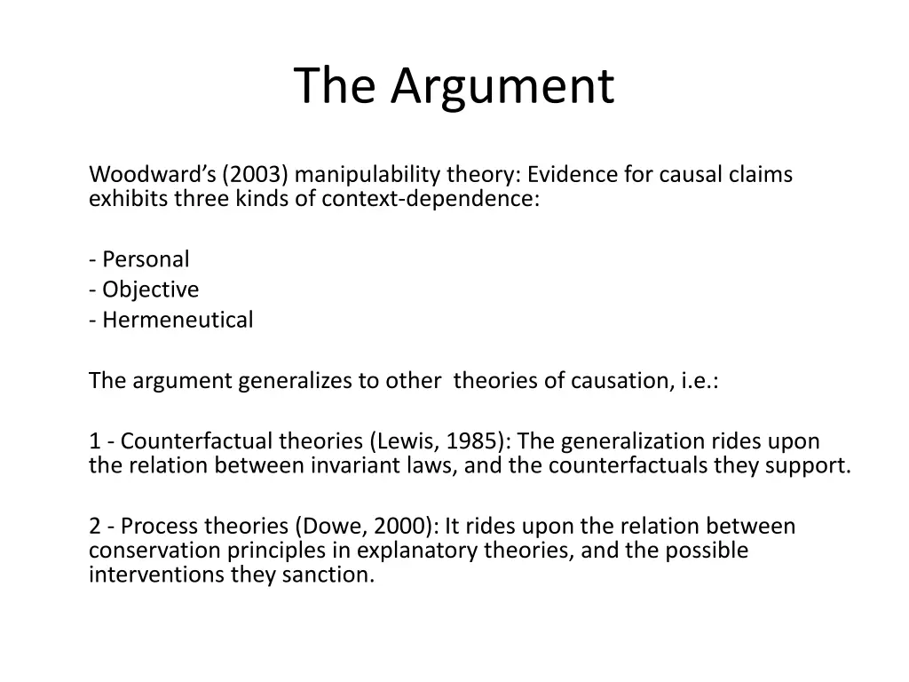 the argument