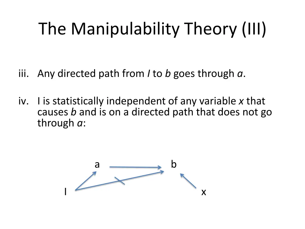 the manipulability theory iii