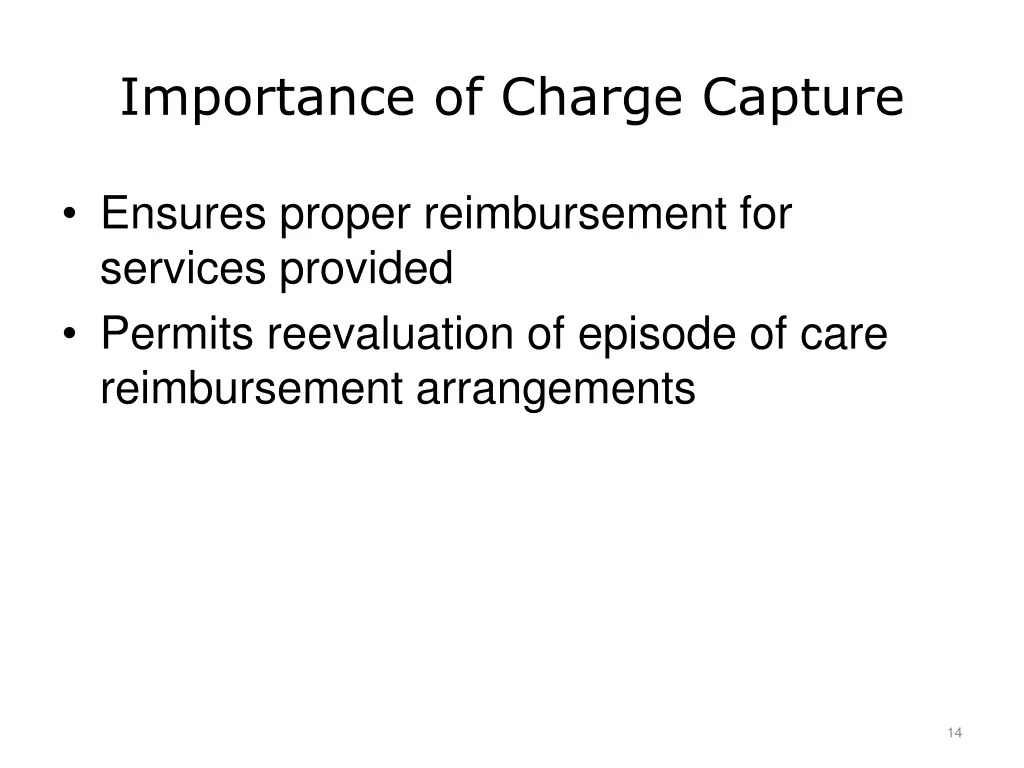 importance of charge capture