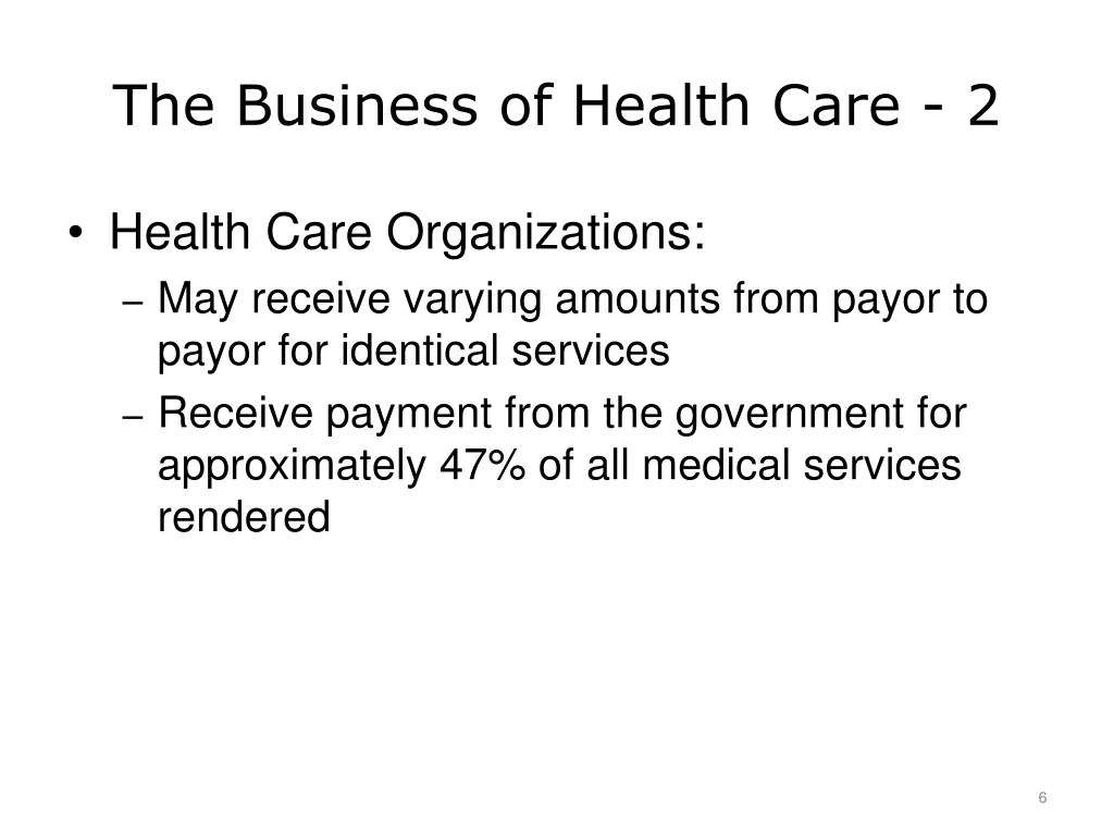 the business of health care 2