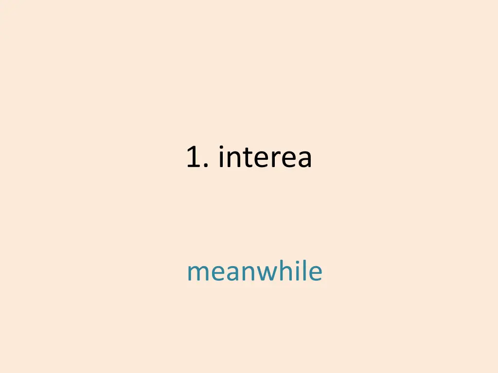1 interea 1