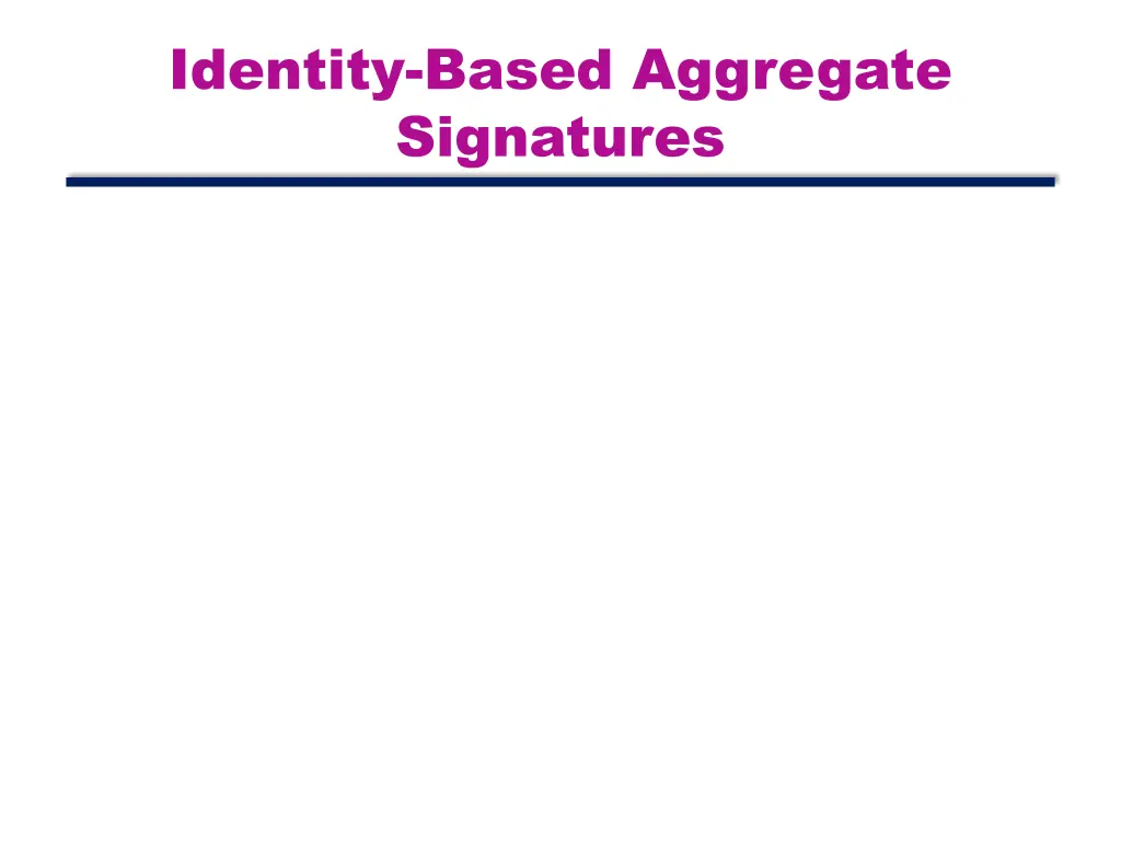 identity based aggregate signatures