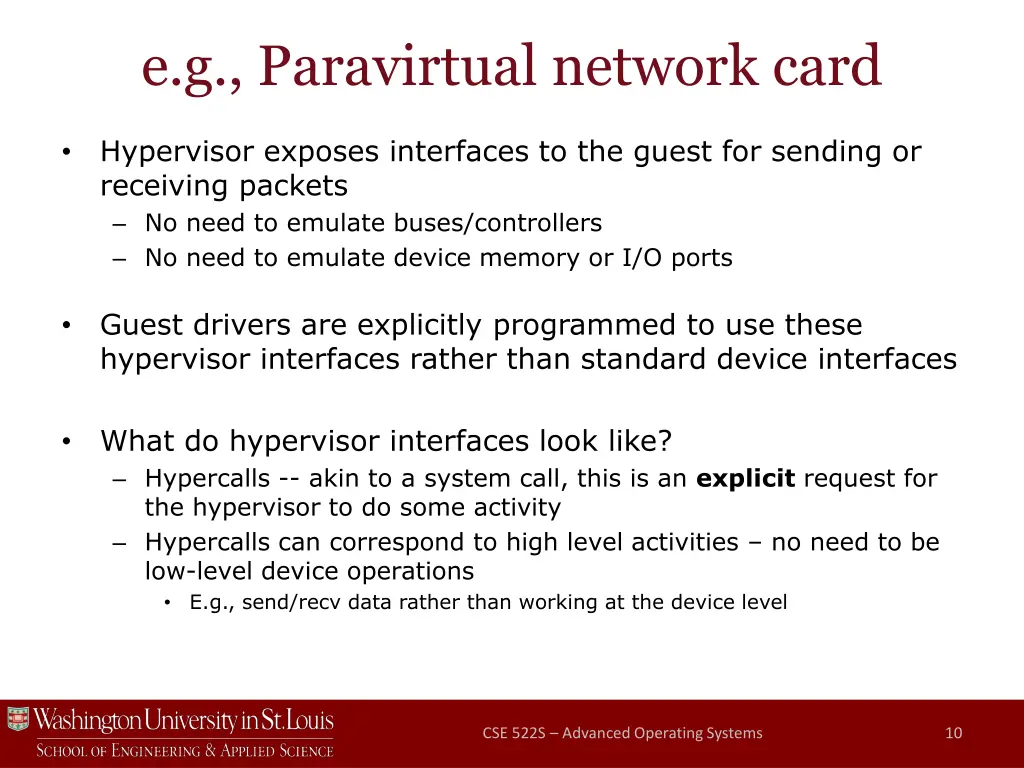 e g paravirtual network card