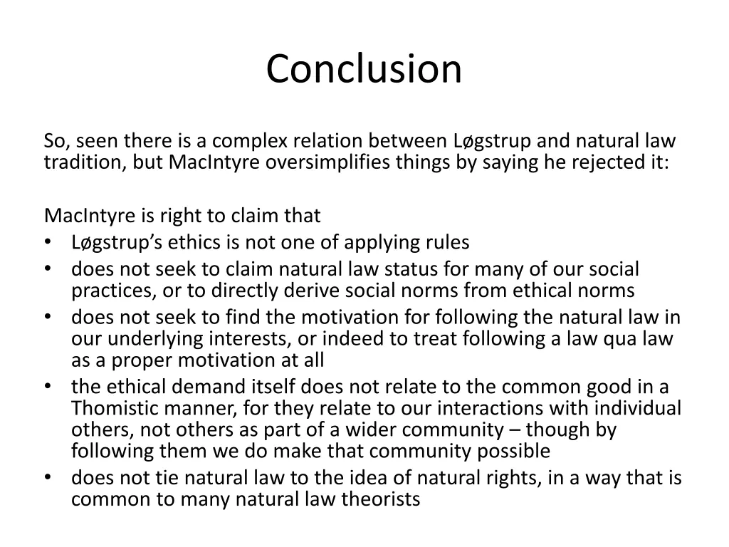 conclusion