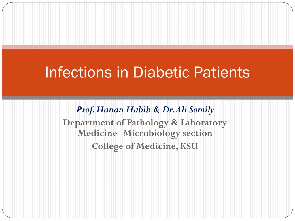 infections in diabetic patients