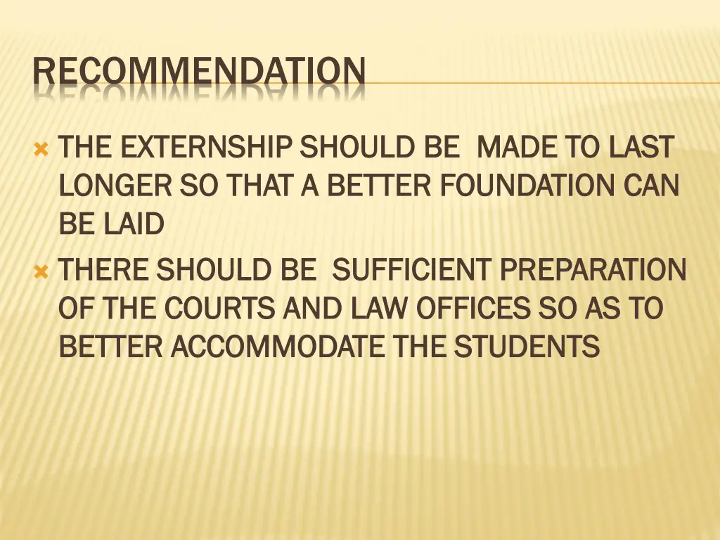 recommendation