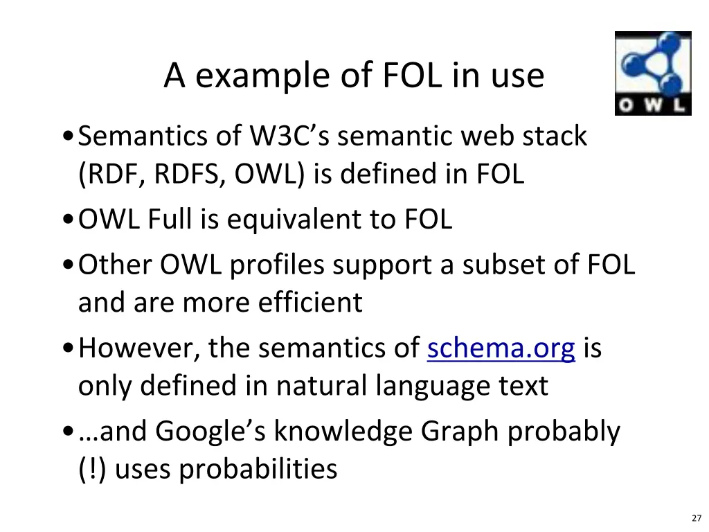 a example of fol in use