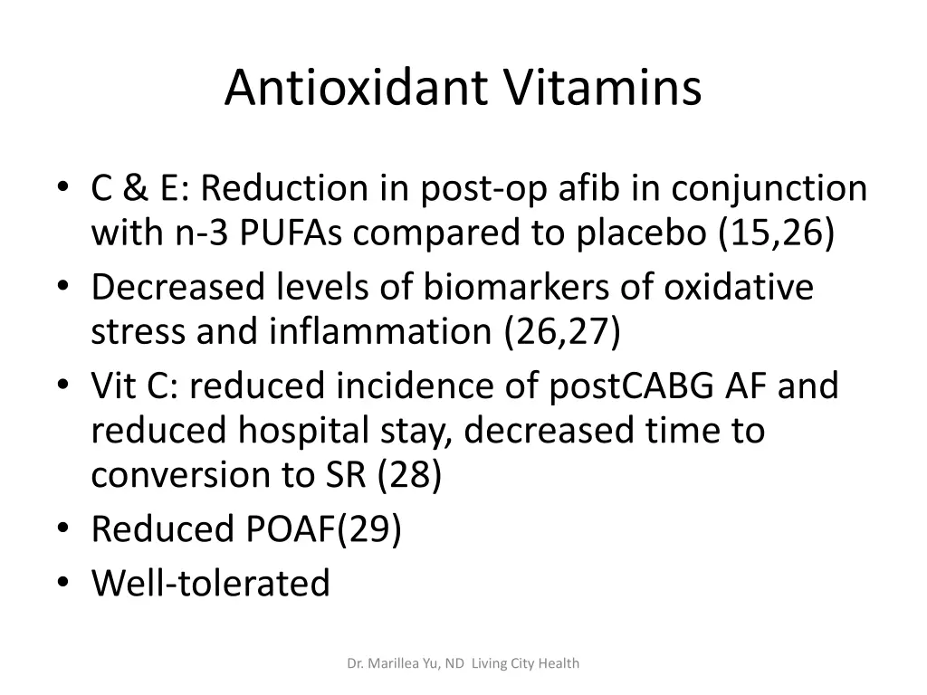 antioxidant vitamins