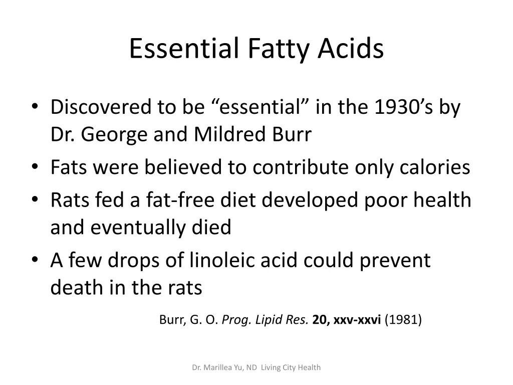 essential fatty acids