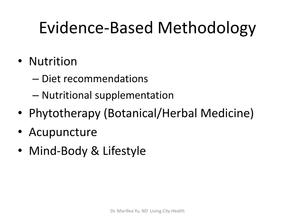 evidence based methodology