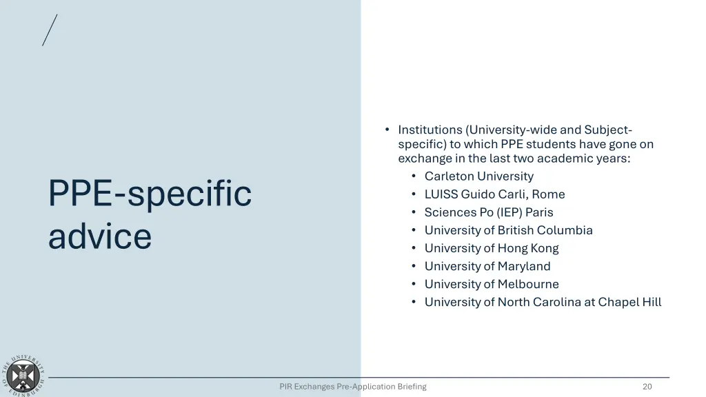 institutions university wide and subject specific