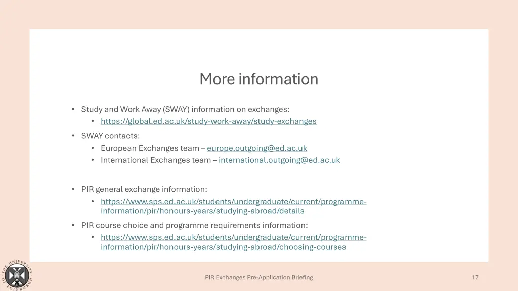 more information