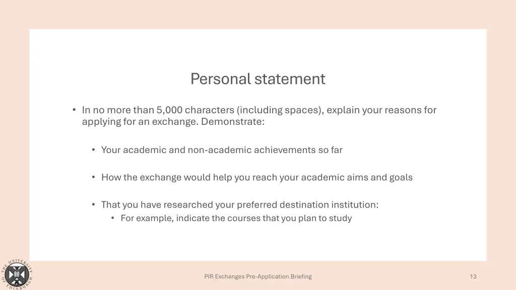 personal statement