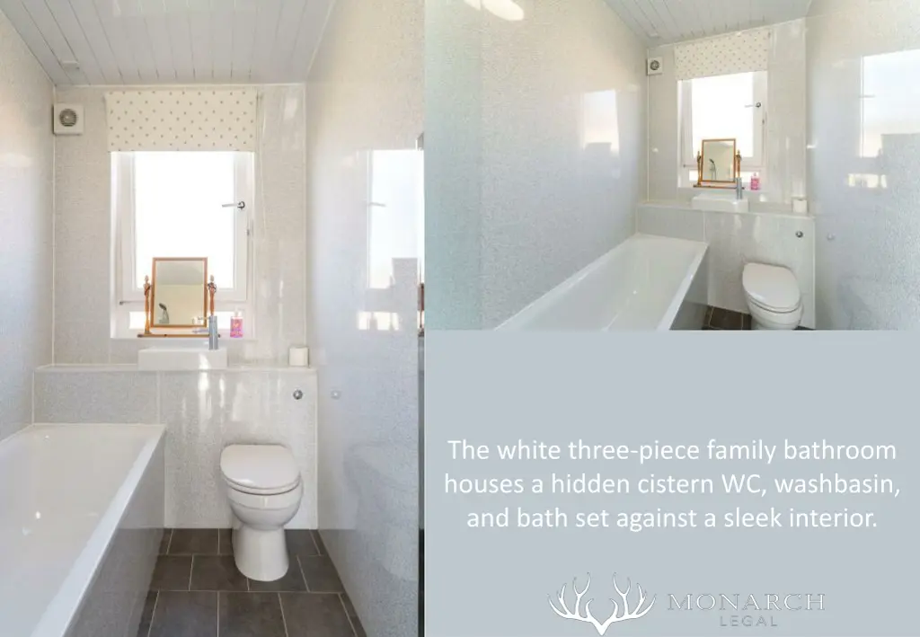 the white three piece family bathroom houses