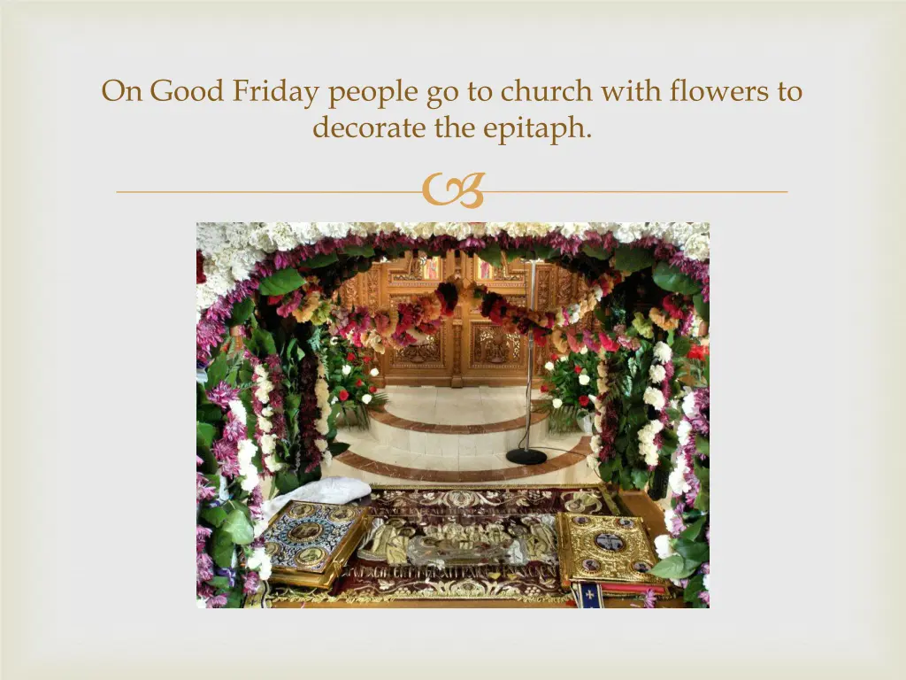 on good friday people go to church with flowers
