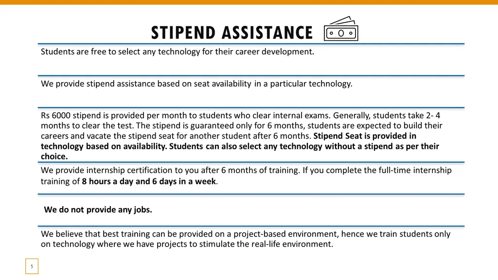 stipend assistance