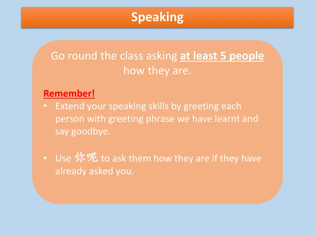 speaking