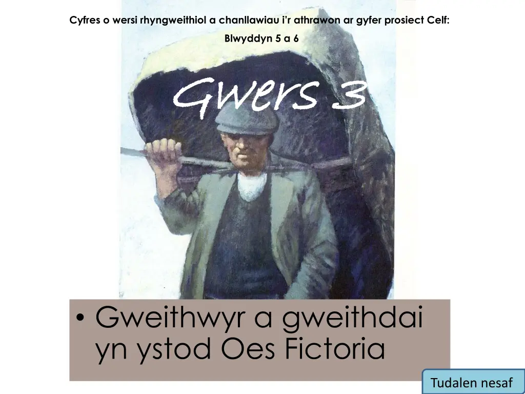 cyfres o wersi rhyngweithiol a chanllawiau