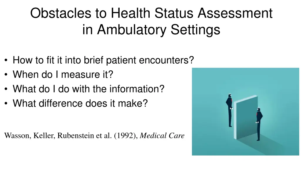 obstacles to health status assessment