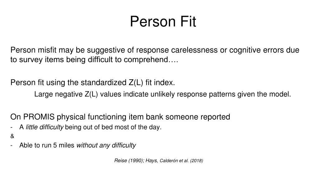 person fit