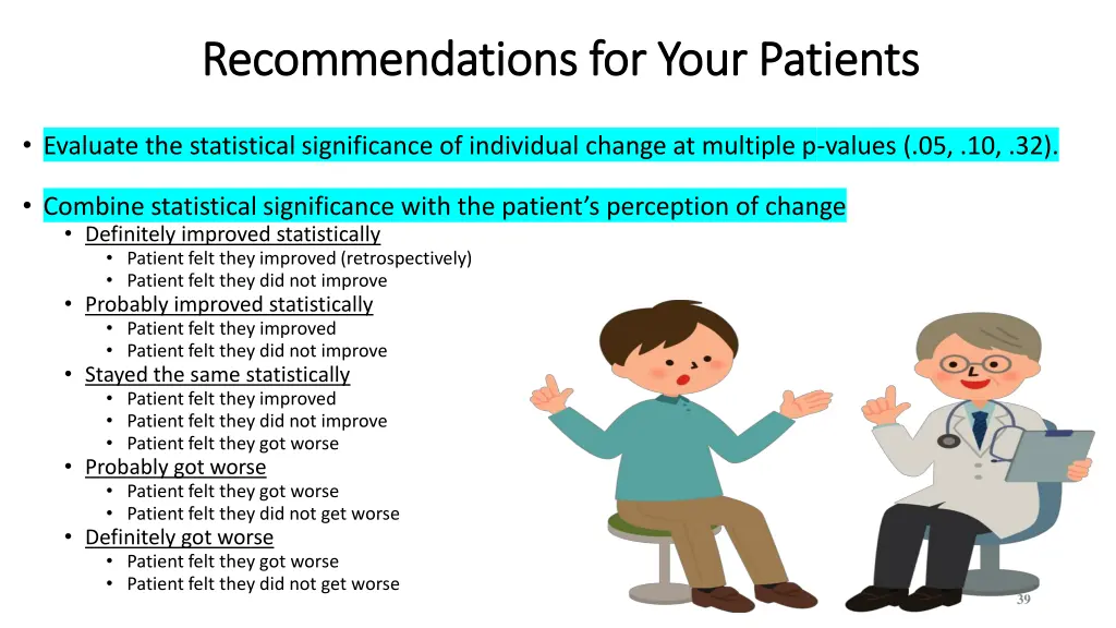 recommendations for your patients recommendations