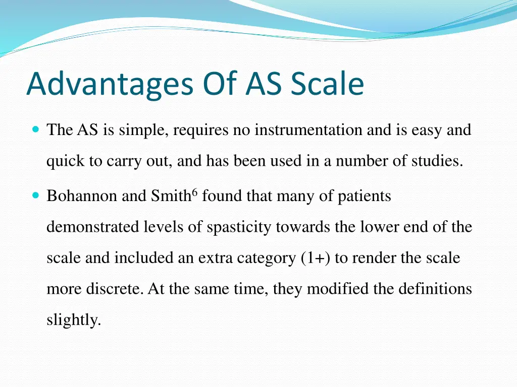 advantages of as scale