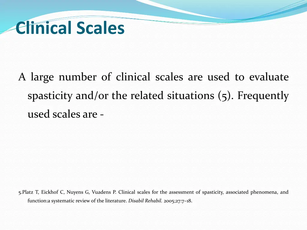 clinical scales
