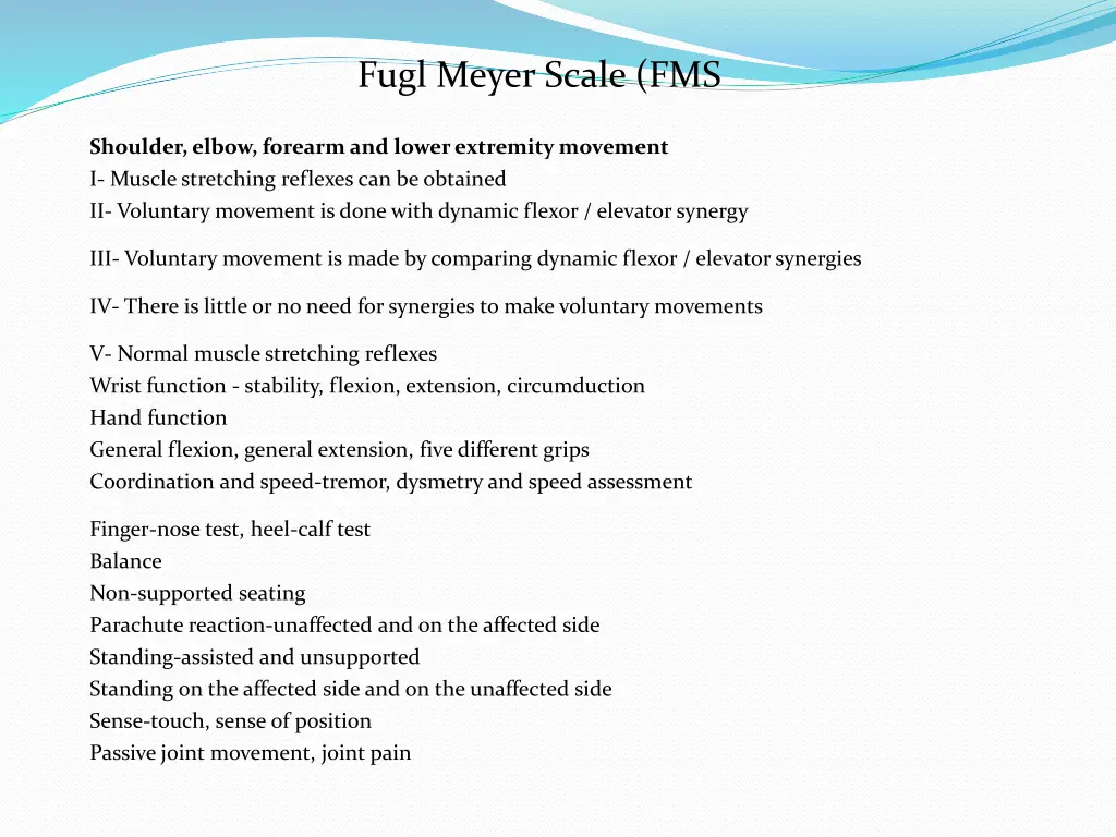 fugl meyer scale fms 1