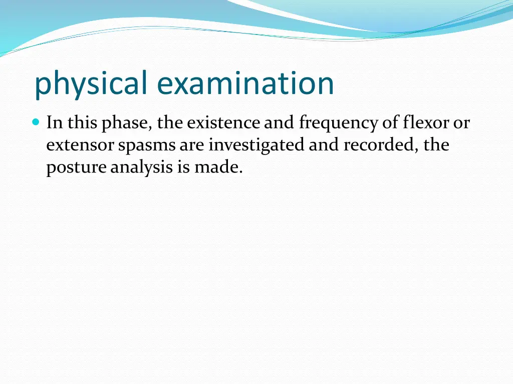 physical examination