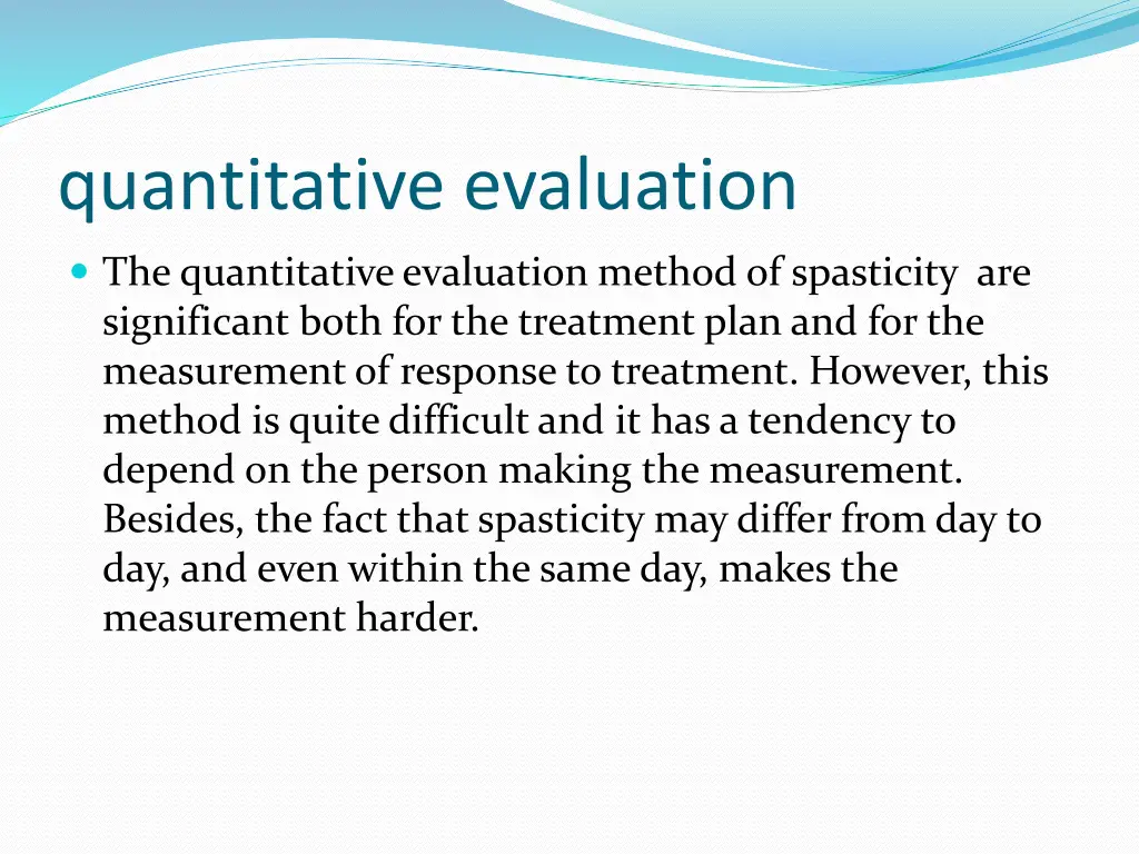 quantitative evaluation