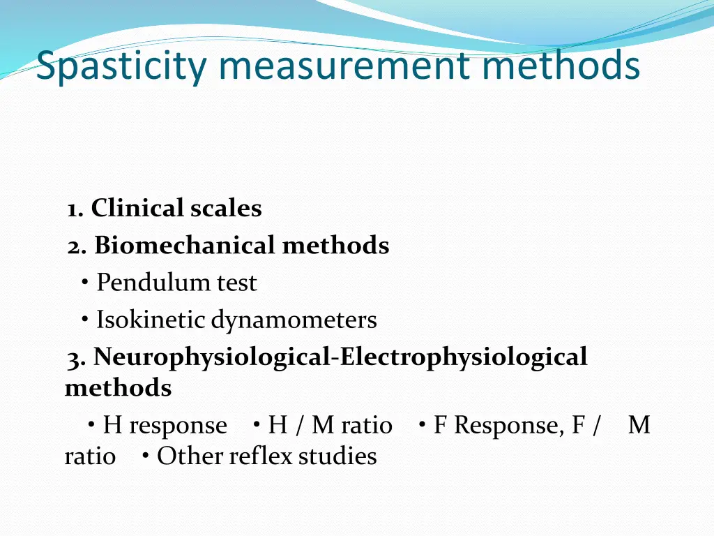 spasticity measurement methods 1