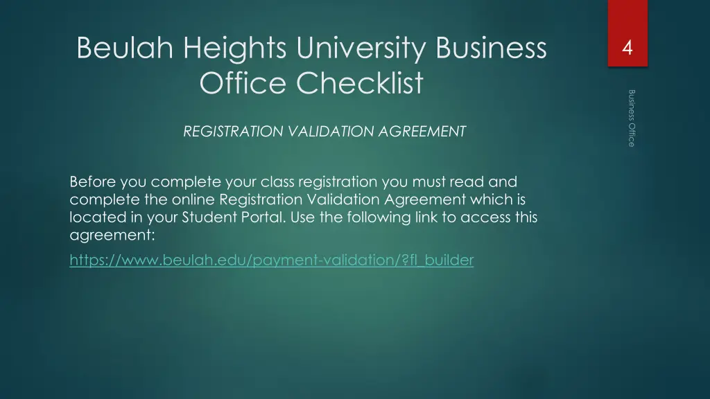 beulah heights university business office