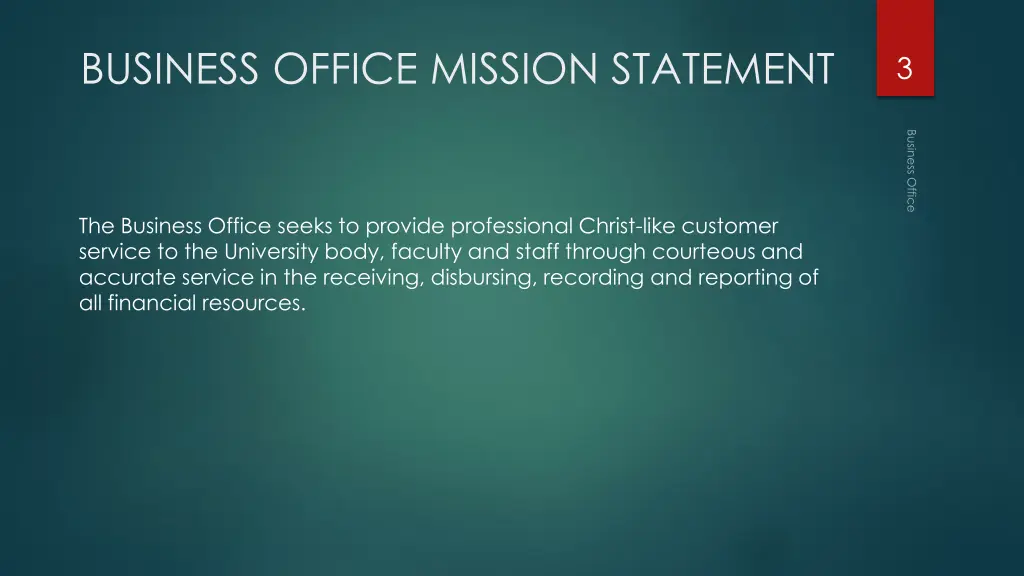 business office mission statement