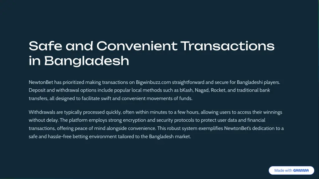safe and convenient transactions in bangladesh