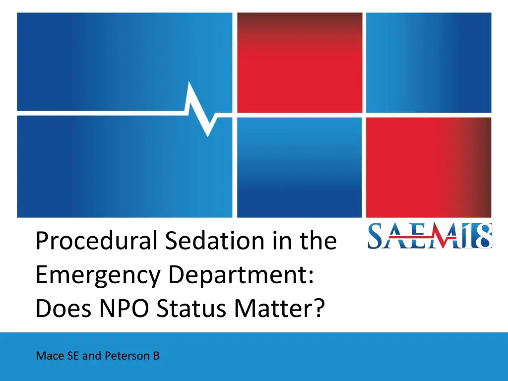procedural sedation in the emergency department
