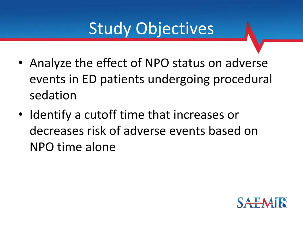 study objectives