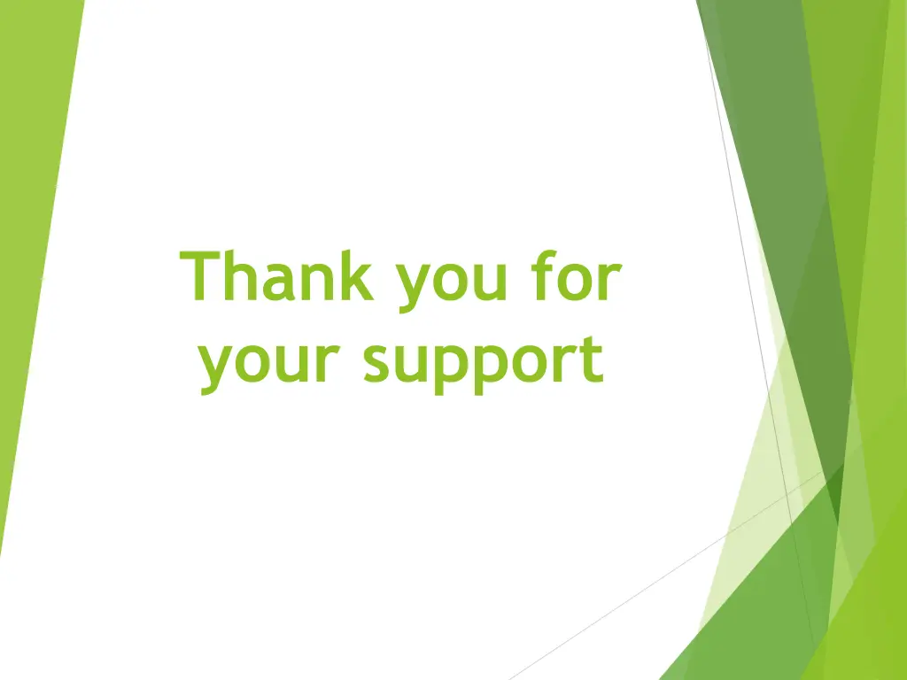 thank you for your support